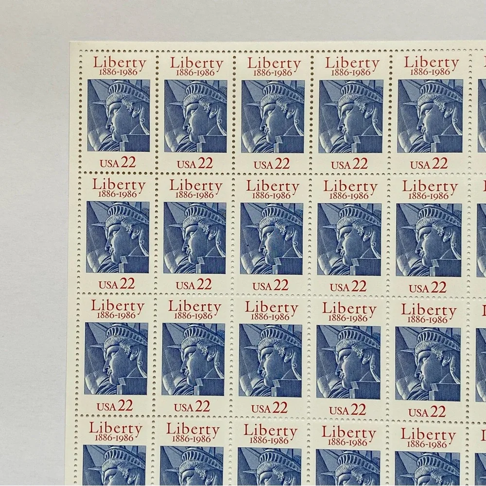Statue of Liberty 100th Anniversary 22 Cent 1986 Mint sheet 50 MNH Scott #2224